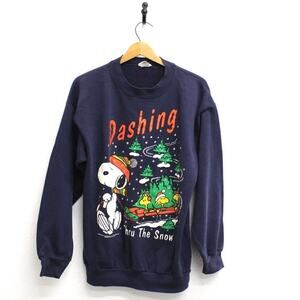 Vintage Snoopy Dashing Thru The Snow Sweatshirt Medium